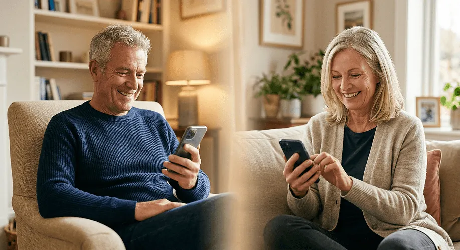 A couple walking outdoors